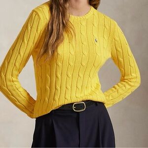 Ralph Lauren Cotton Cable Crewneck Sweater